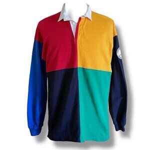 Rowing Blazers x Lands End Mens Rugby Shirt Sz Large Colorblock Limited Edition